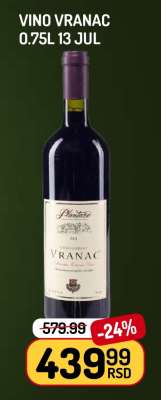Vino Vranac 0.75L 13 Jul