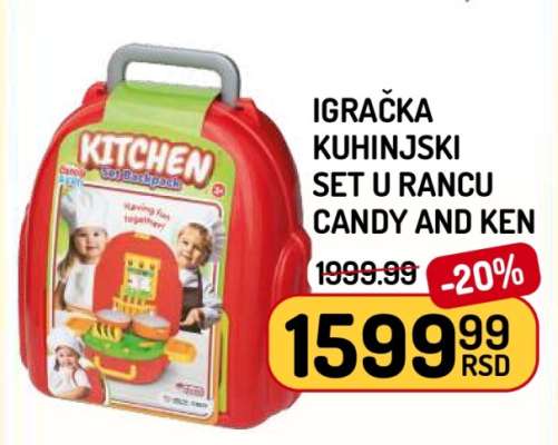 IGRAČKA KUHINJSKI SET U RANCU CANDY AND KEN
