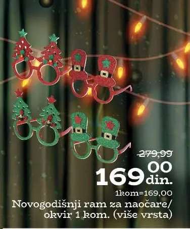 Novogodišnji ram za naočare/okvir 1 kom. (više vrsta)