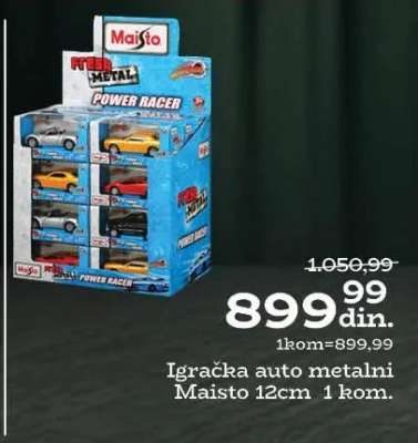 Igračka auto metalni Maisto 12cm 1 kom.