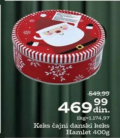 Keks čajni danski keks Hamlet 400g