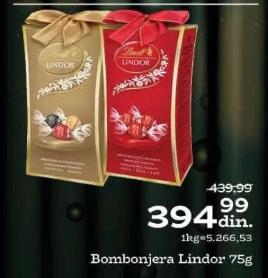 Bombonjera Lindor 75g