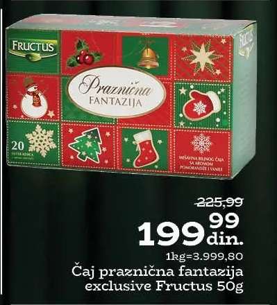 Čaj praznična fantazija exclusive Fructus 50g