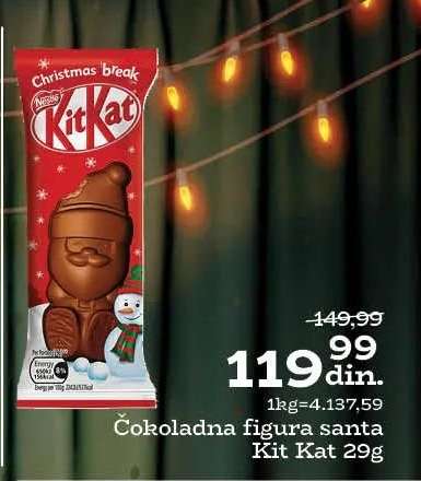 Čokoladna figura santa Kit Kat 29g