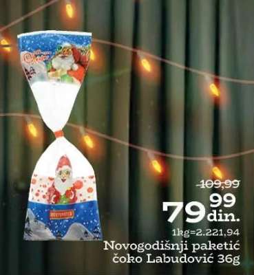 Novogodišnji paketić čoko Labudović 36g