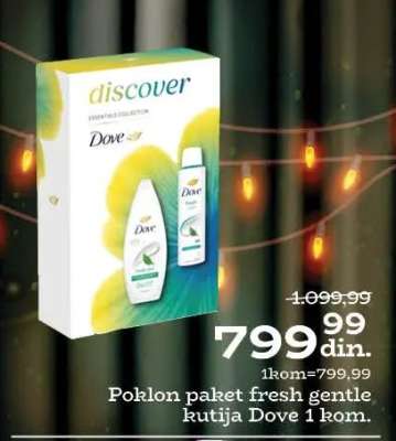 Poklon paket fresh gentle kutija Dove 1 kom.