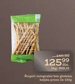 Štapići integralni bez glutena heljda proso