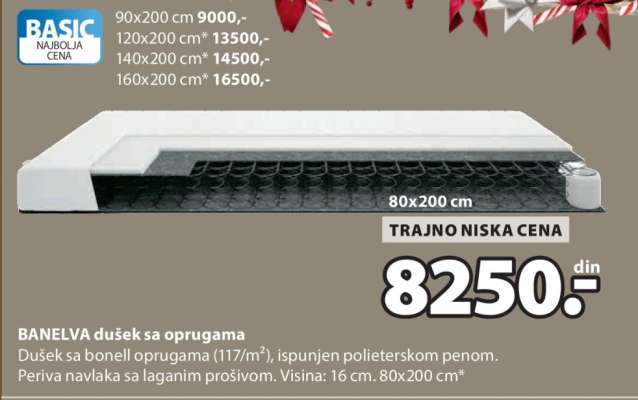 BANELVA dušek sa oprugama