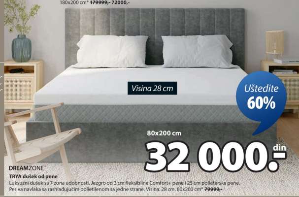 DREAMZONE TRYA dušek od pene