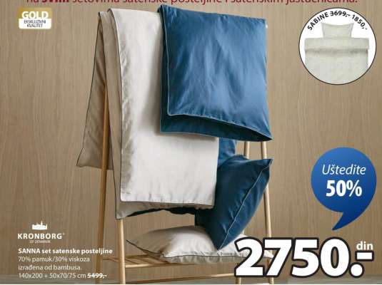 SANNA Set Satenske Posteljine
