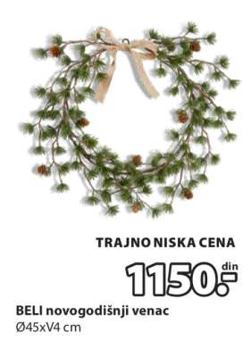 Beli novogodišnji venac