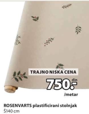 ROSENVARTS plastificirani stolnjak