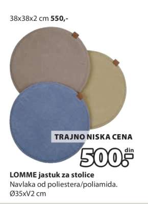 LOMME JASTUK ZA STOLICE