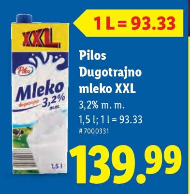 Pilos Dugotrajno mleko XXL