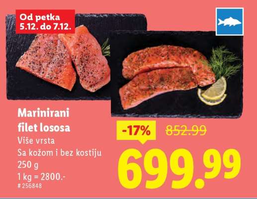 Marinirani filet lososa