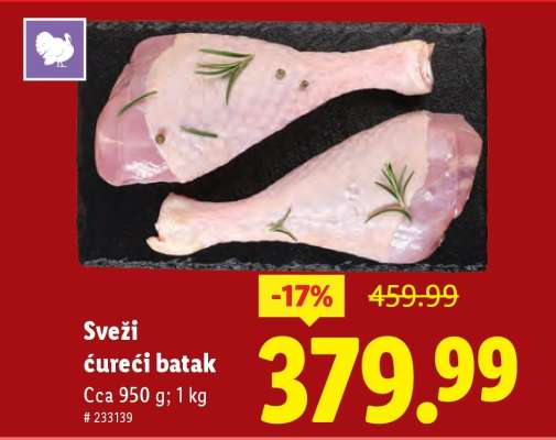 Sveži ćureći batak