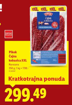 Pikok Čajna kobasica XXL