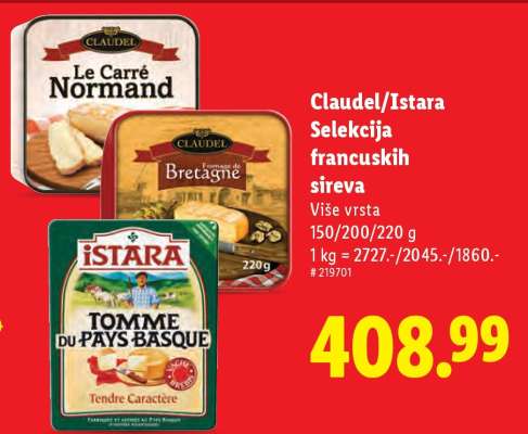 Claudel / Istara Selekcija francuskih sireva
