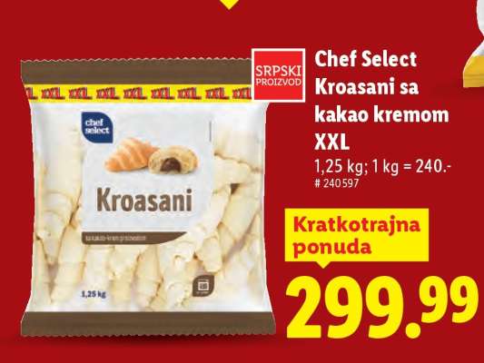 Chef Select Kroasani sa kakao kremom XXL
