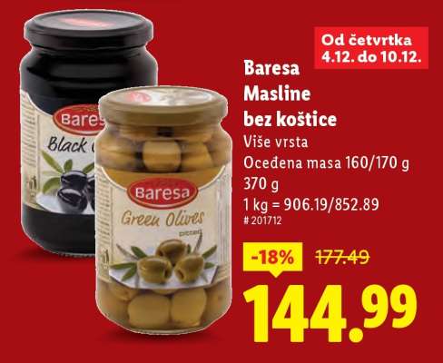 Baresa Masline bez koštice