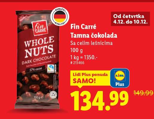 Fin Carré Tamna čokolada