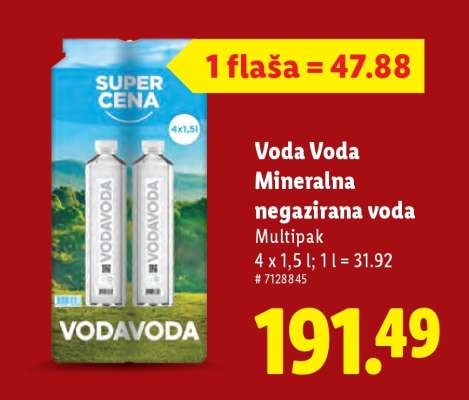 Voda Voda Mineralna negazirana voda