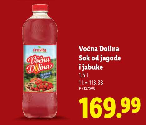 Voćna dolina Sok od jagode i jabuke