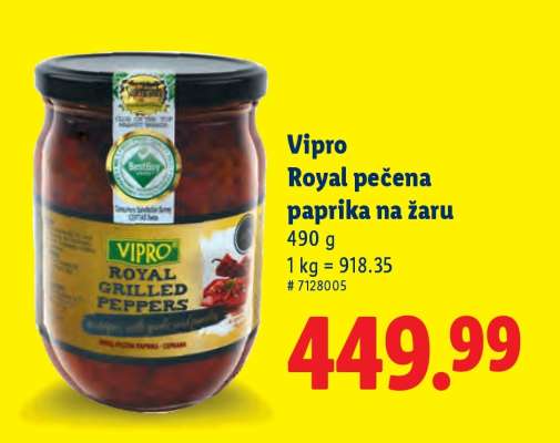 Vipro Royal pečena paprika na žaru