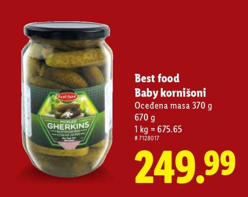 Best food Baby kornišoni