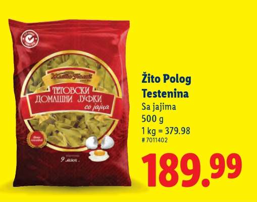 Žito Polog Testenina