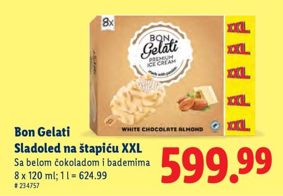 Bon Gelati Sladoled na štapiću XXL