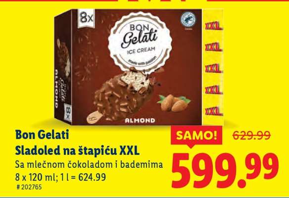 Bon Gelati Sladoled na štapiću XXL
