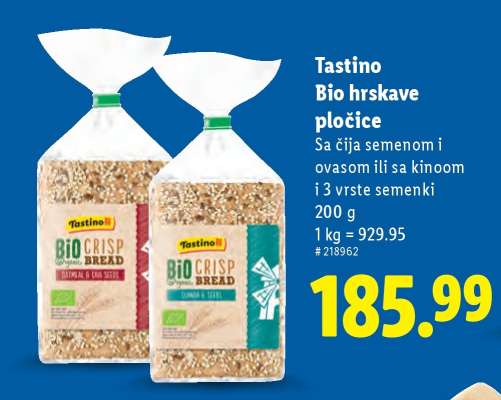 Tastino Bio hrskave pločice