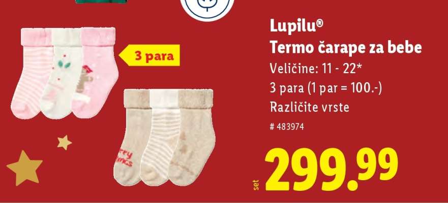 Lupilu Termo čarape za bebe