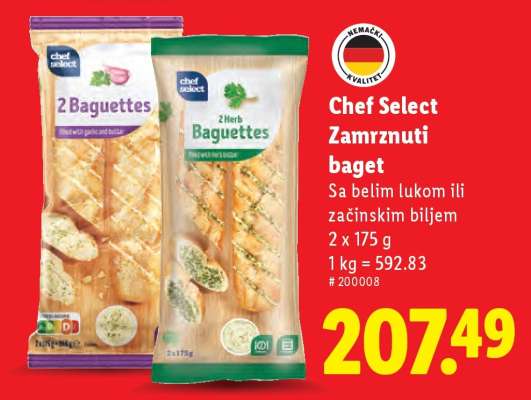 Chef Select Zamrznuti baget
