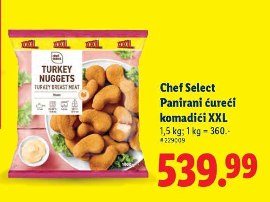 Chef Select Panirani čurecí komadići XXL