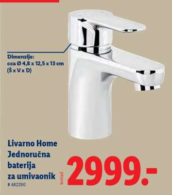 Livarno Home Jednoručna baterija za umivaonik