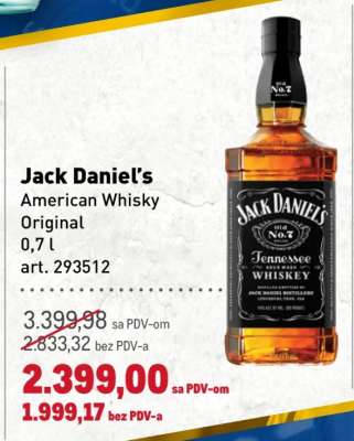 Jack Daniel’s American Whisky Original