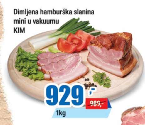 Dimljena hamburška slanina mini u vakuumu KIM