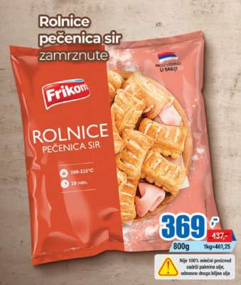 Rolnice pečenica sir zamrznute