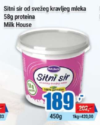 Sitni sir od svežeg kravljeg mleka