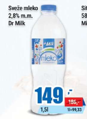 SVEŽE MLEKO 2.8 % m.m. dr Milk