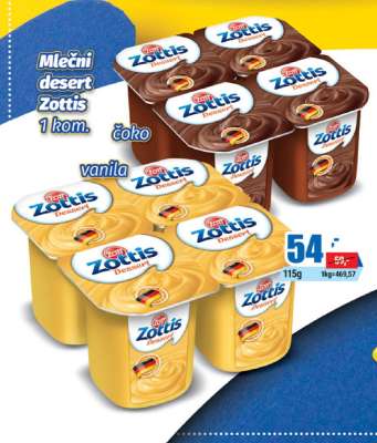 Mléčný desert Zottis