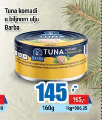 TUNA KOMADI u biljnom ulju Barba