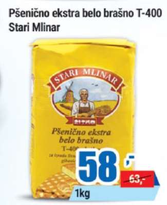 Pšenično ekstra belo brašno T-400 Stari Mlinar