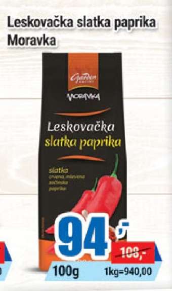 Leskovačka slatka paprika Moravka