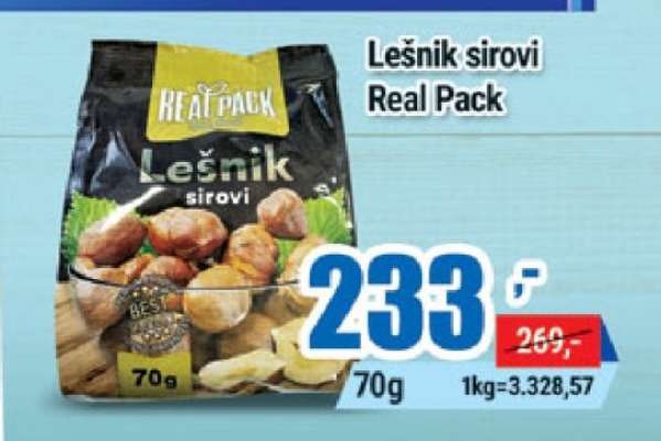 Lešnik sirovi Real Pack