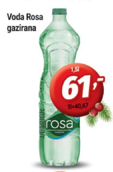 Voda Rosa Gazirana