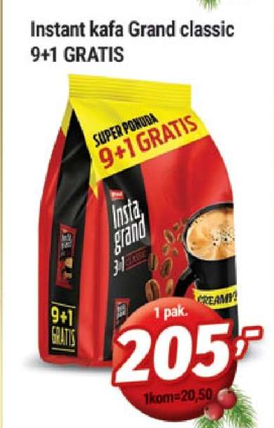 Instant kafa Grand classic 9+1 GRATIS