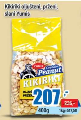 Kikiriki oljušteni, prženi, slani Yumis